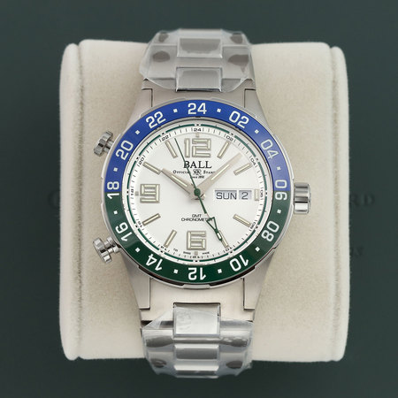 Pre-owned Ball Watch Roadmaster Marine GMT 40mm DG3030B-S9CJ-WH