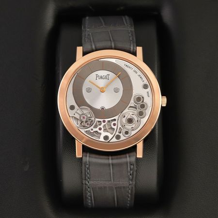 Pre-owned Piaget Altiplano Skeleton Ultra-Thin Manual Wind 38mm G0A39110