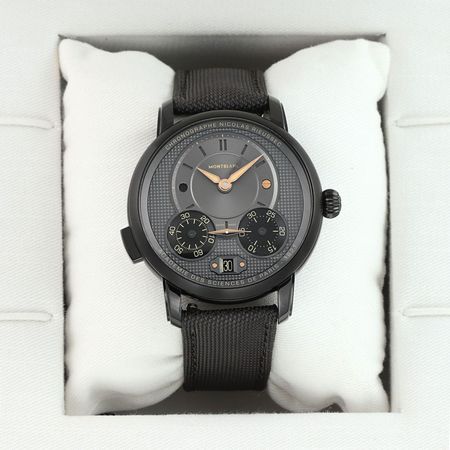 Pre-owned Montblanc Star Legacy Nicolas Rieussec Monopusher Chronograph 43mm 130985