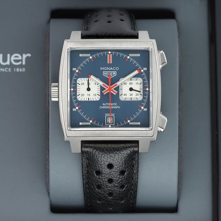 Pre-owned Tag Heuer Monaco Chronograph 39mm CAW211P.FC6356