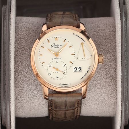 Pre-owned Glashutte Original PanoReserve Manual Wind 40mm 1-65-01-25-15-04