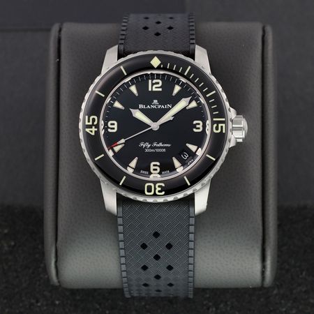 Pre-owned Blancpain Fifty Fathoms Automatic 42.3mm DEPLOYANT 5010-12B30-B64B