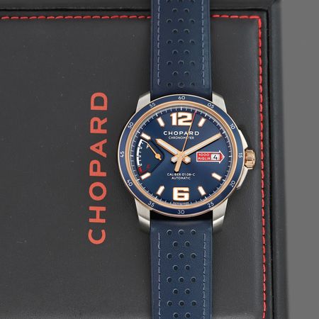 Pre-owned Chopard Mille Miglia GTS Azzurro Power Control 43mm Limited 168566-6002