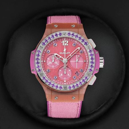 Pre-owned Hublot Big Bang Tutti Frutti Linen Pink 41mm 341.XP.2770.NR.1205