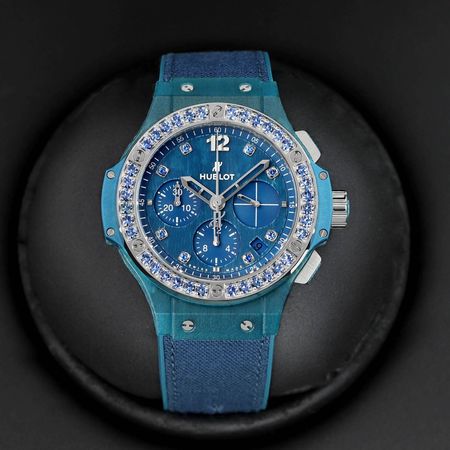 Pre-owned Hublot Big Bang Tutti Frutti Linen Blue 41mm 341.XL.2770.NR.1201