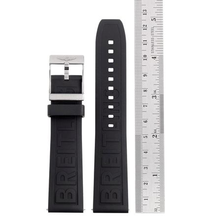 Pre-owned Breitling  Black Rubber Diver Pro III With Steel Pin Buckle