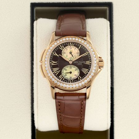 Pre-owned Patek Philippe Complications Travel Time 35mm FACTORY SERVICED 4934R-001