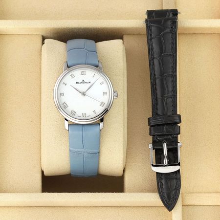 Pre-owned Blancpain Villeret Ultra Slim Automatic 29.2mm 6104-1127-95a