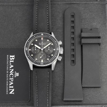 Pre-owned Blancpain Fifty Fathoms Bathyscaphe Flyback Chronograph 43mm 5200-1110-b52a
