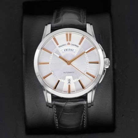 Pre-owned Maurice Lacroix Pontos Day & Date 40mm PT6158-SS001-19E