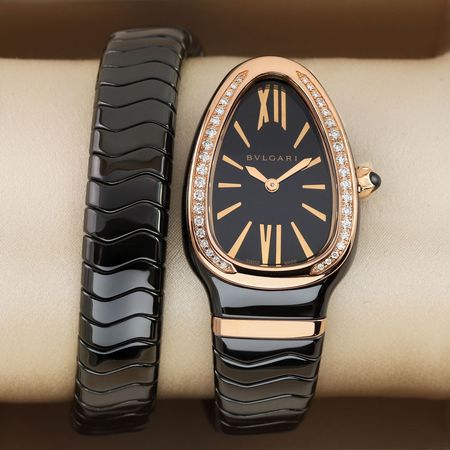 Pre-owned Bulgari Serpenti Spiga Ceramic 35mm 102532