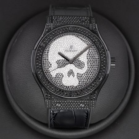 Pre-owned Hublot Limited Classic Fusion Skull 45mm 511.ND.9100.LR.1700.SKULL