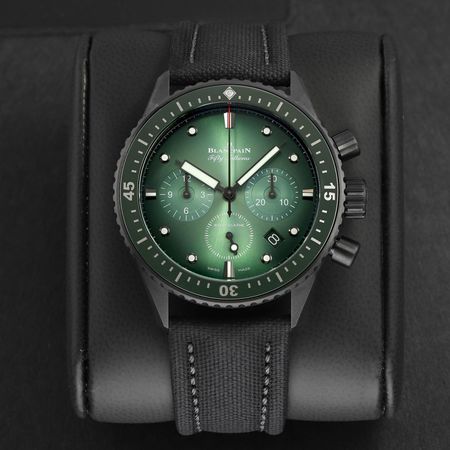 Pre-owned Blancpain Fifty Fathoms Bathyscaphe Flyback Chronograph 43mm 5200-0153-B52A