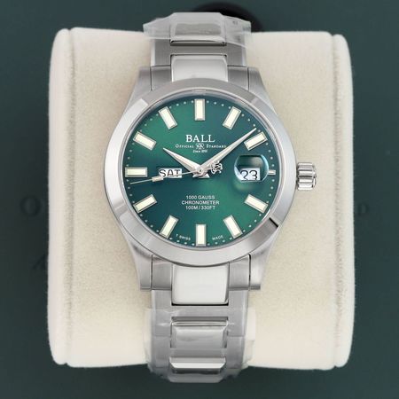 Pre-owned Ball Watch Engineer III Marvelight Chronometer Day-Date 40mm NM9036C-S1C-GR