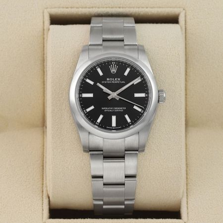 Pre-owned Rolex Oyster Perpetual 34mm 124200 Black