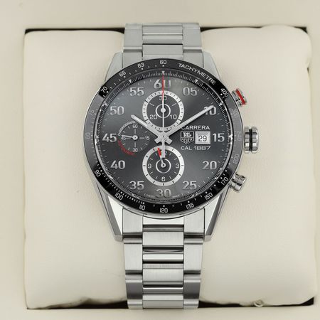 Pre-owned Tag Heuer Carrera Chronograph Calibre 1887 43mm CAR2A11.BA0799