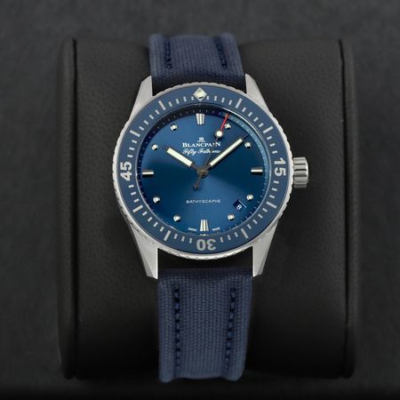 Pre-owned Blancpain Fifty Fathoms Bathyscaphe Automatic 38mm 5100-1140-O52A
