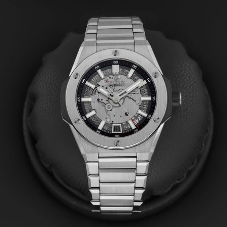 Pre-owned Hublot Big Bang Integrated Titanium 40mm 456.NX.0170.NX