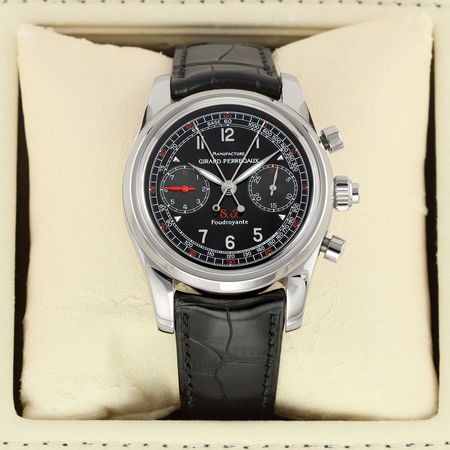 Pre-owned Girard Perregaux FACTORY SERVICED Chronograph  Rattrapante Foudrayante 40mm LIMITED 9020 SF WG Black
