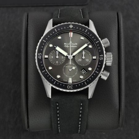 Pre-owned Blancpain Fifty Fathoms Bathyscaphe Flyback Chronograph 43mm 5200-1110-B52A