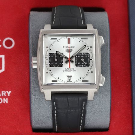 Pre-owned Tag Heuer Monaco Chronograph Titanium 39mm CAW218B.FC6496