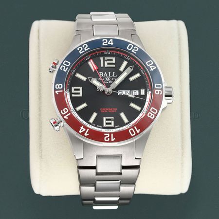 Pre-owned Ball Watch Roadmaster Marine GMT 42mm DG3222A-S1CJ-BK